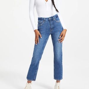 Good American Good Icon Cropped Jeans size 8